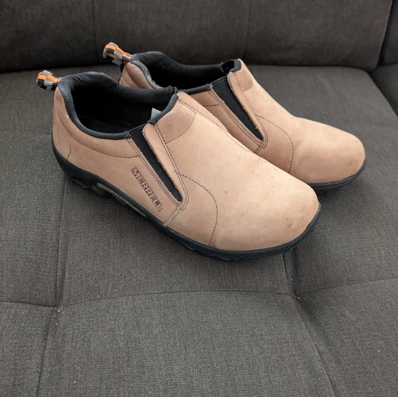 Merrell Kids Brown Slip-On Loafers Shoes Size 6 Jungle Moccasin - Picture 3 of 6